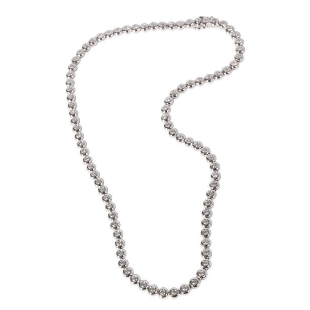Tiffany & Co. Diamond Tennis Necklace in Platinum, '5.50 CTW' - Picture 2 of 11